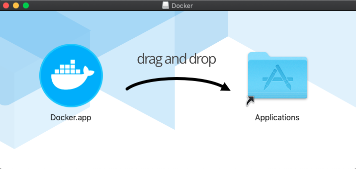 Kéo thả Docker.app vào Application