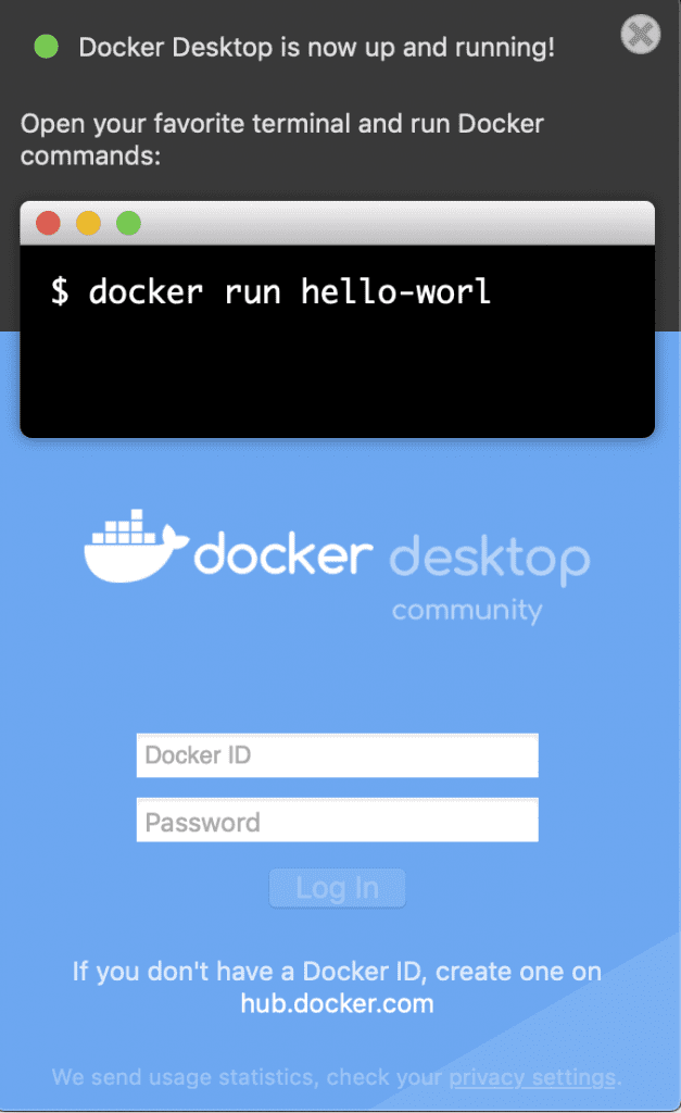 Docker đã sẵn sàng để sử dụng