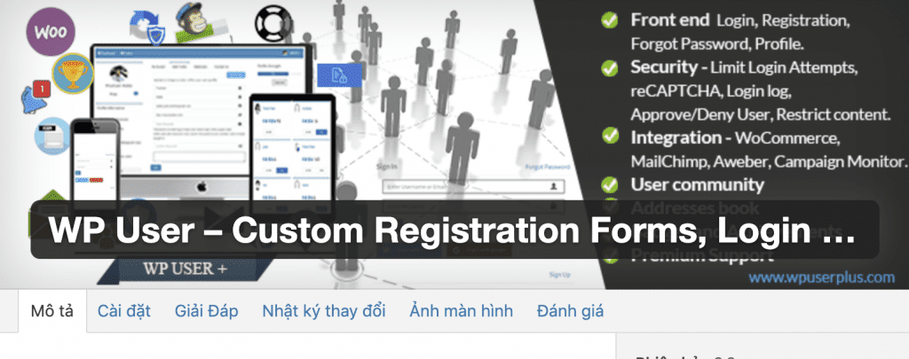 WP User – Custom Registration Forms, Login and User Profile