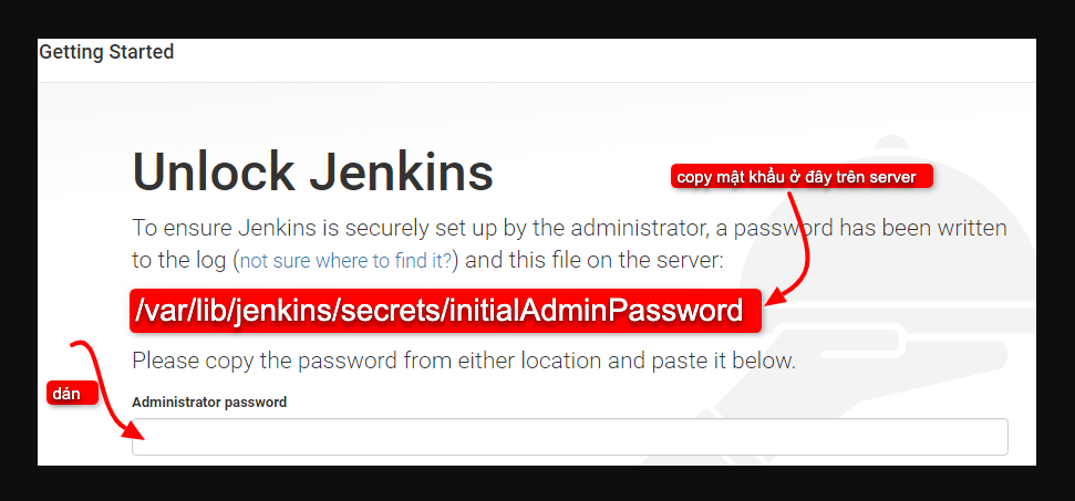 Nhập mật khẩu lần đầu